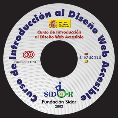 Carátula del CD del Curso de Introducción al Diseño Web Accesible para el INAP.