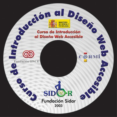 Carátula del CD del Curso de Introducción al Diseño Web Accesible para el INAP.