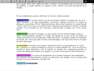 Imágen de la parte de la página en la que se explica el procedimiento.