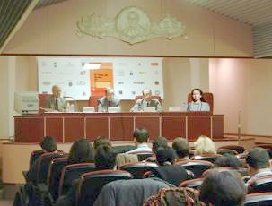 Demetrio Casado, Francisco Mira, Juan Benavides y Emmanuelle Gutiérrez, en la sesión inaugural