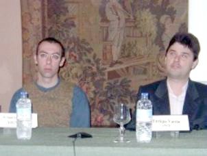 Juan Luis Lara y Enrique Varela, en un momento de la teleconferencia