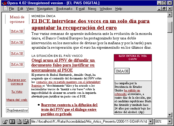 Imagen de la pgina mostrada por Opera.