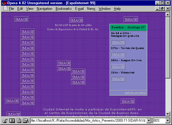 Imagen de la pgina mostrada por Opera.