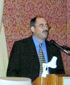 Foto de José Félix Sanz durante la presentación del módulo 1.