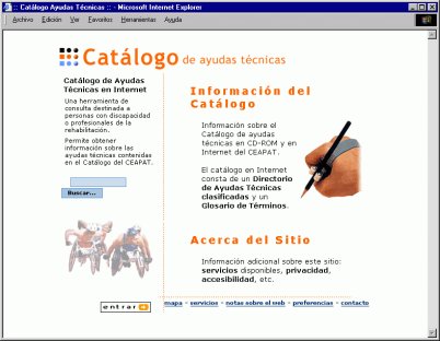 Imagen del sitio del Catálogo del CEAPAT