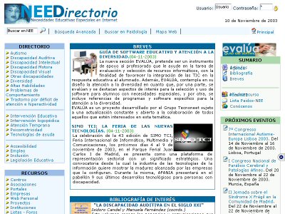 imagen del sitio del Portal NEEDirectorio