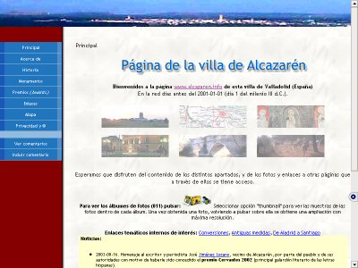 imagen del sitio de la Villa de Alcazarén