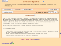 Vista de las instrucciones para la revisin de un punto.