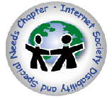 Logo y enlace al Cap&iacute;tulo de Discapacidad y Necesidades Especiales de la Internet Society.