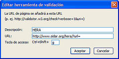 Detalle del cuadro de di�logo para a�adir herramientas al Web Developer