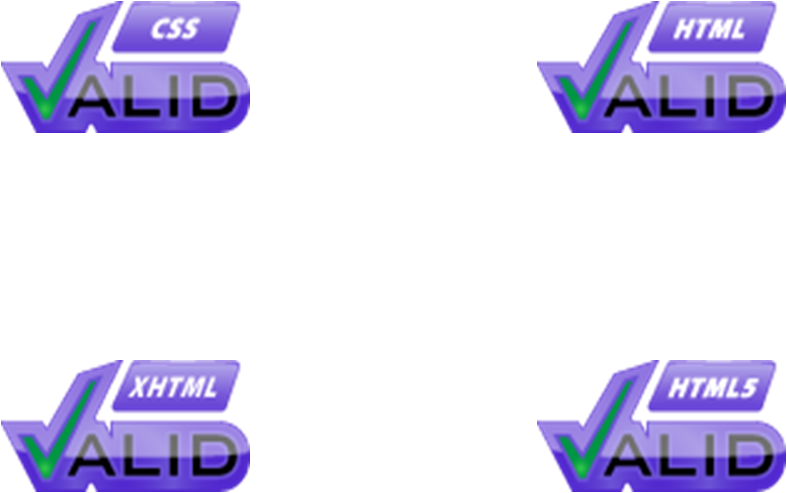 Syntax validation icons: CSS, HTML, XHTML, HTML5