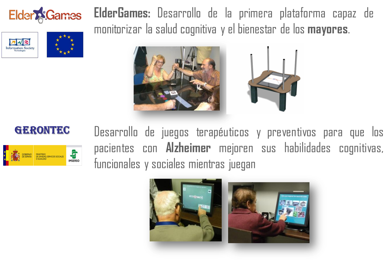 proyectos de juegos serios para personas mayores.