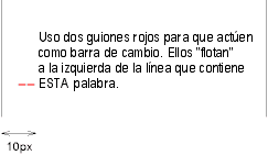 Imagen ilustrando el uso de flotantes para crear el efecto de una barra de cambio.