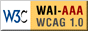 Icono de conformidad con el Nivel Triple-A, W3C-WAI Web Content Accessibility Guidelines 1.0